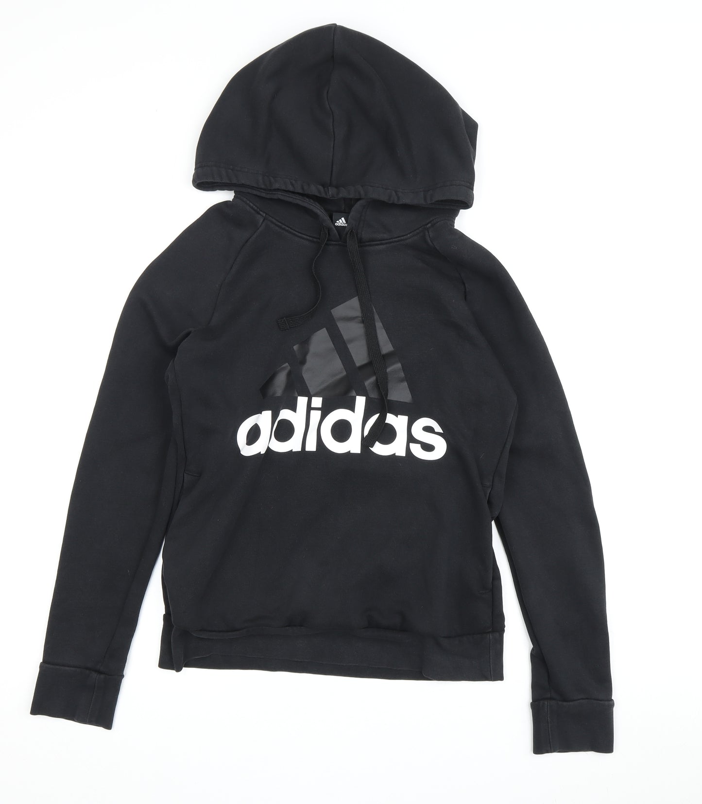 Adidas Boys Black Pullover Hoodie L Lightweight Graphic