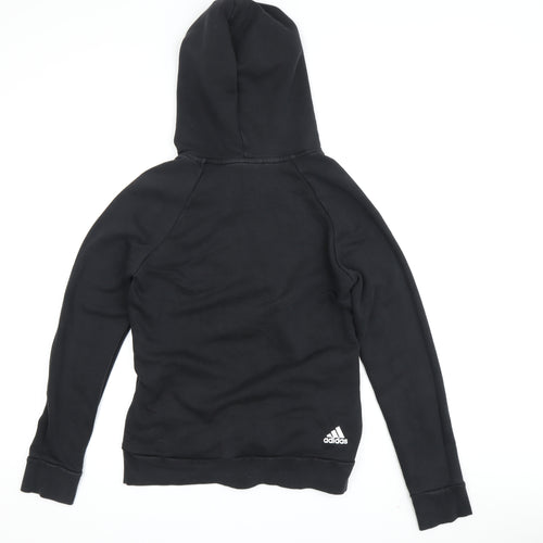Adidas Boys Black Pullover Hoodie L Lightweight Graphic