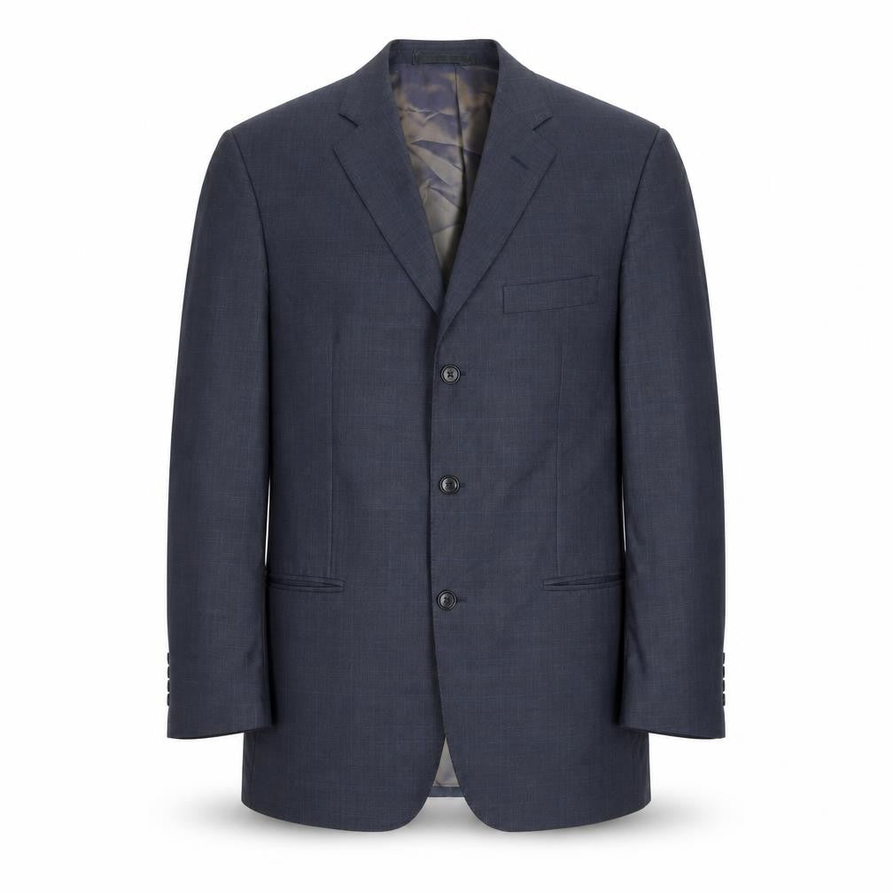 Front view of Jaeger Men's Blue Suit Jacket, 42R, Classic Fit
