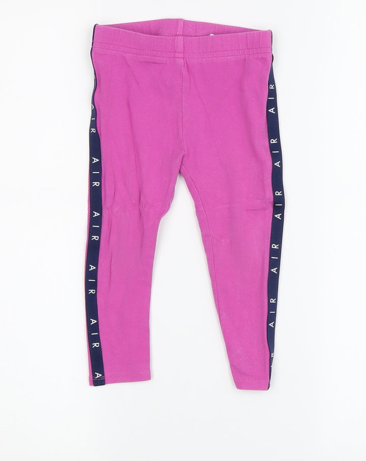 Nike Pink Unisex Toddler Leggings 24 Months Athleisure Style