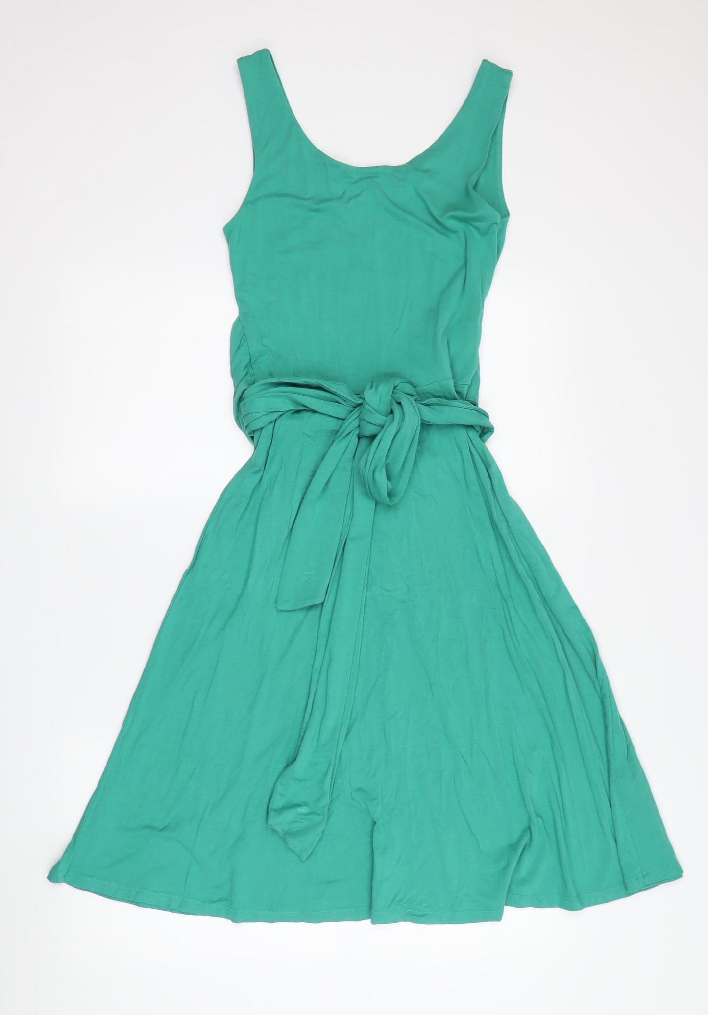 Boden Women's Green Sleeveless Belted Dress