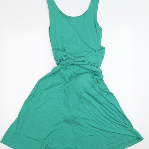 Boden Women's Green Sleeveless Belted Dress