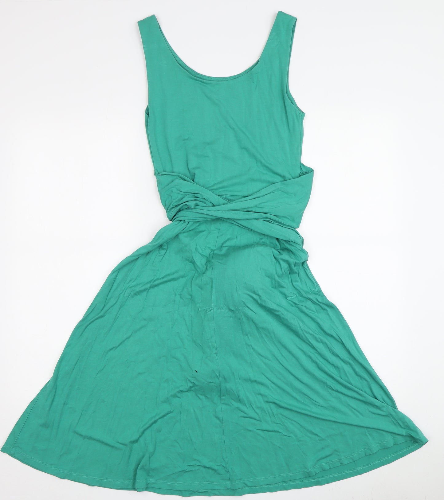Boden Women's Green Sleeveless Belted Dress