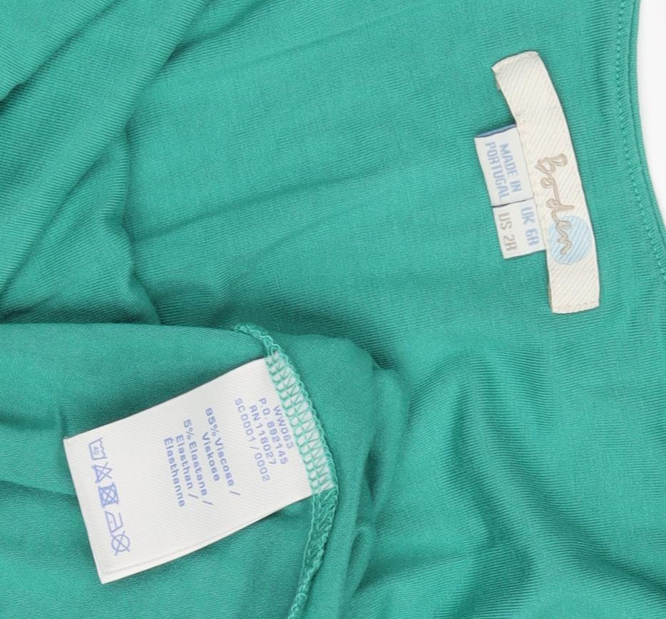 Boden Women's Green Sleeveless Belted Dress