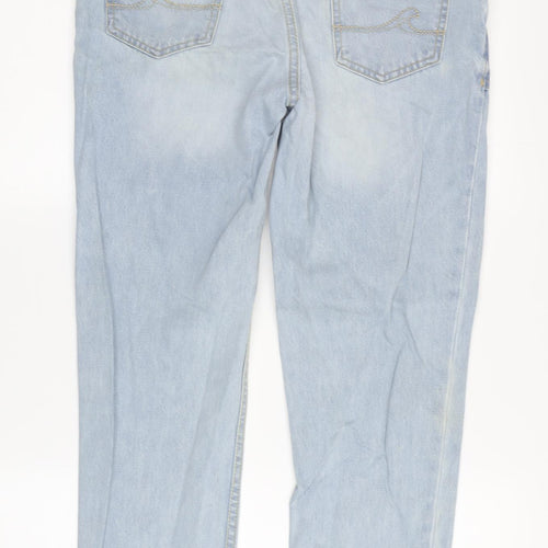 Roxy Women's Blue Straight Jeans with Pockets - Size 26