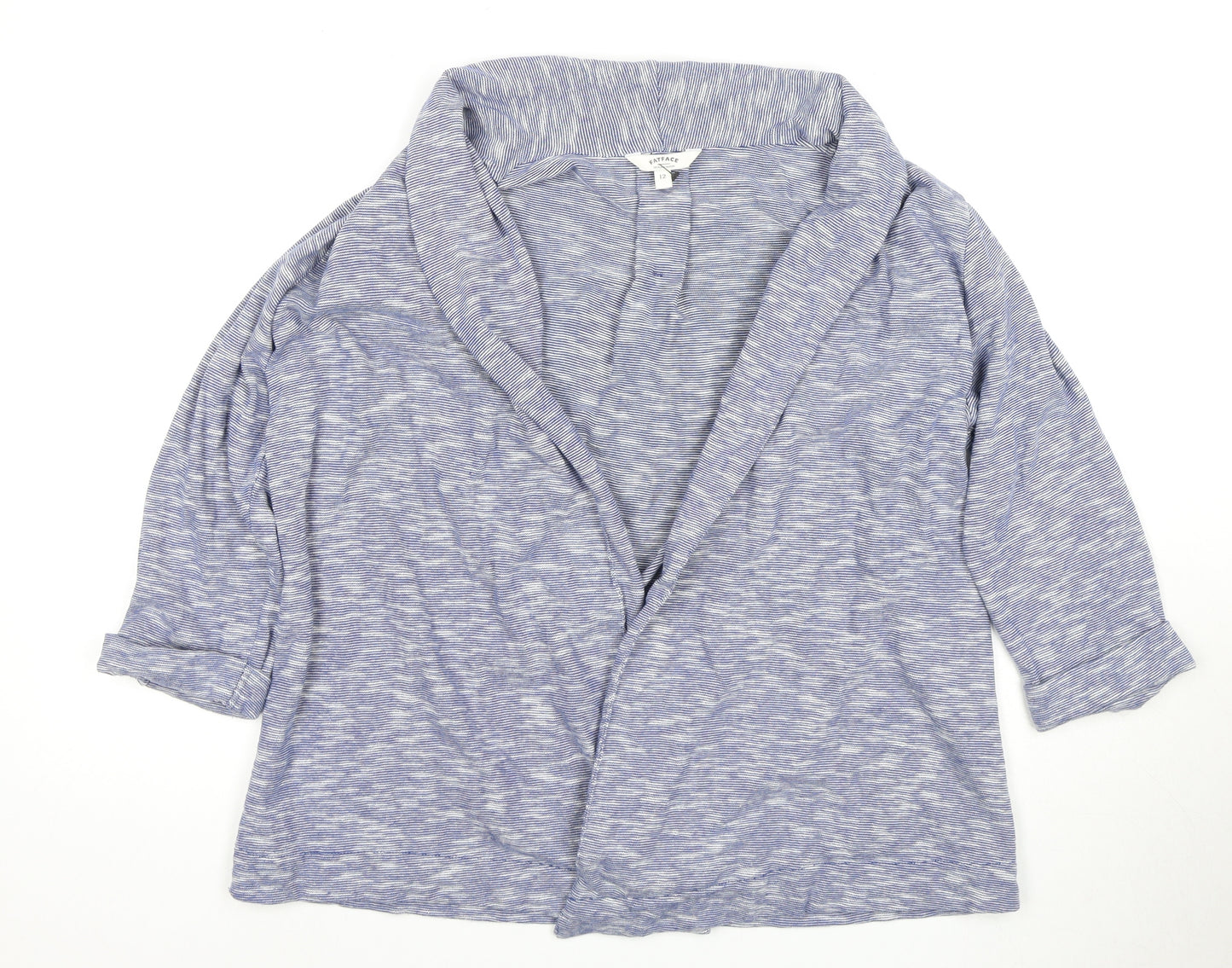 FatFace Women's Blue Collared Cardigan Size 12 Casual