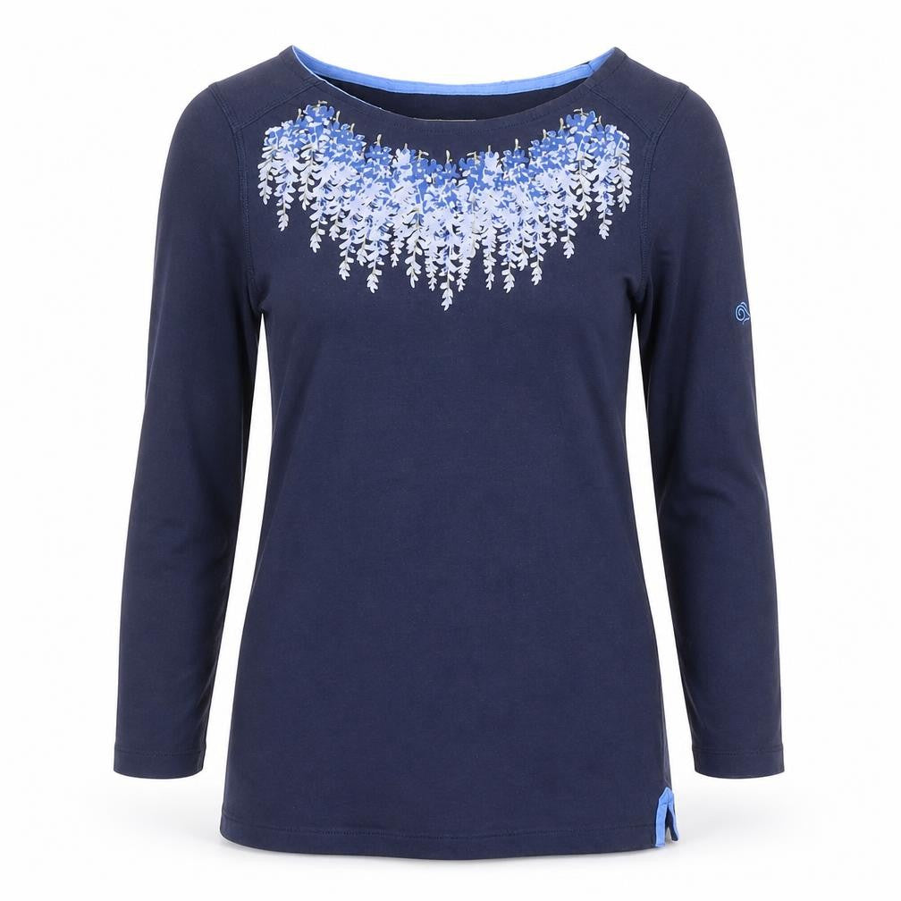 Craghoppers Women's Blue 3/4 Sleeve T-Shirt Size 8