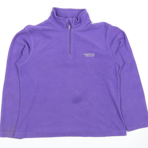 Regatta Women's Purple Fleece Pullover Sweatshirt Size 10