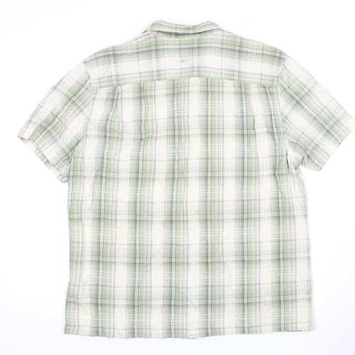 Mantaray Men's Green Plaid Shirt, Size L, Cotton Blend