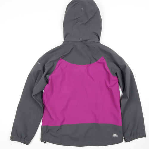 Trespass Girls Grey Rain Coat, 9-10 Years - Waterproof & Breathable