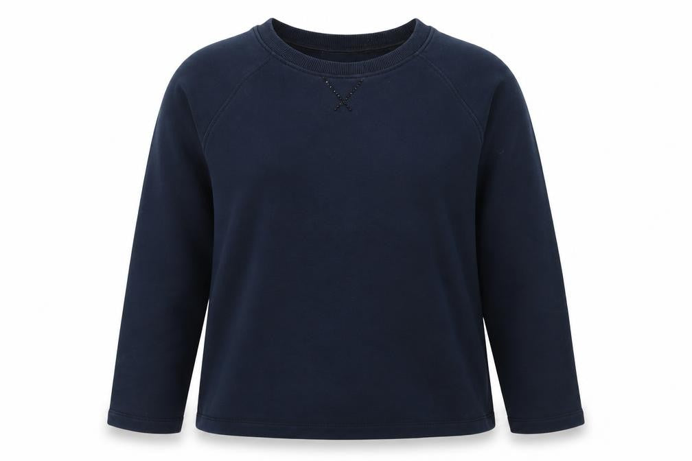 Front view of The White Company Blue Women's Sweatshirt, size 14