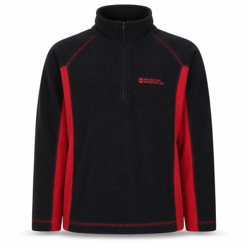 Mountain Warehouse Girls' Black & Red Pullover Fleece Hoodie 9-10Y