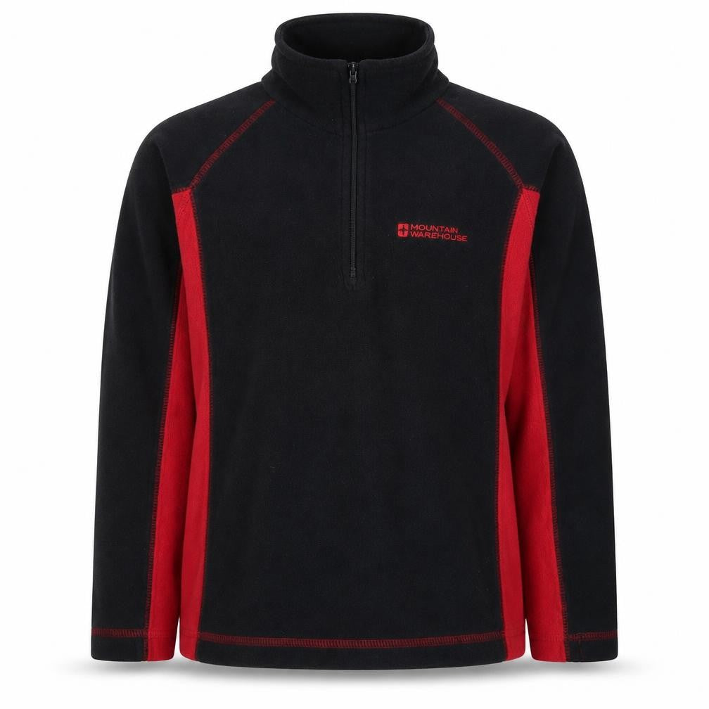Mountain Warehouse Girls' Black & Red Pullover Fleece Hoodie 9-10Y
