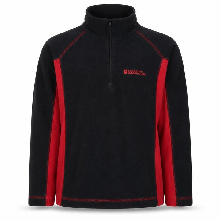 Mountain Warehouse Girls' Black & Red Pullover Fleece Hoodie 9-10Y