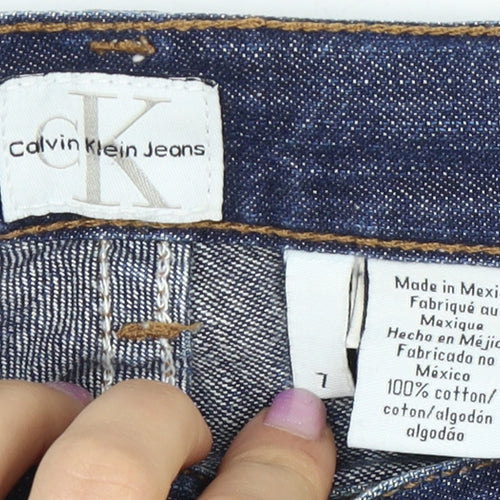 Calvin Klein Women's Blue Straight Jeans 7 Slim