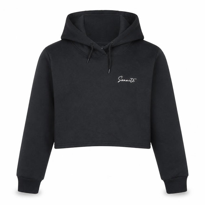 Soviet London Girls Black Pullover Hoodie, Size 10-11 Years
