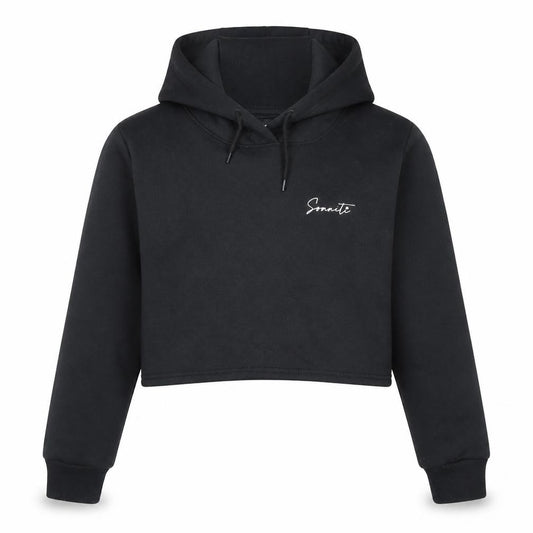 Soviet London Girls Black Pullover Hoodie, Size 10-11 Years