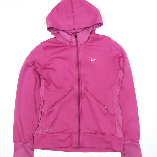 Nike Girls Pink Full Zip Hoodie XL Thermal Sportswear