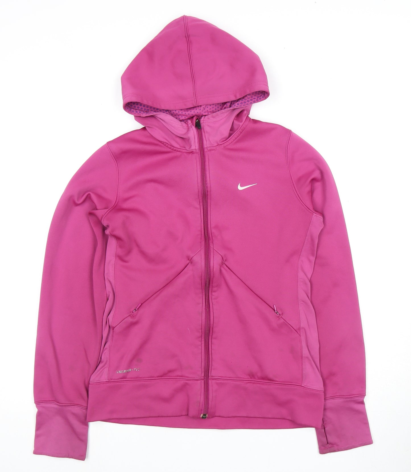 Nike Girls Pink Full Zip Hoodie XL Thermal Sportswear