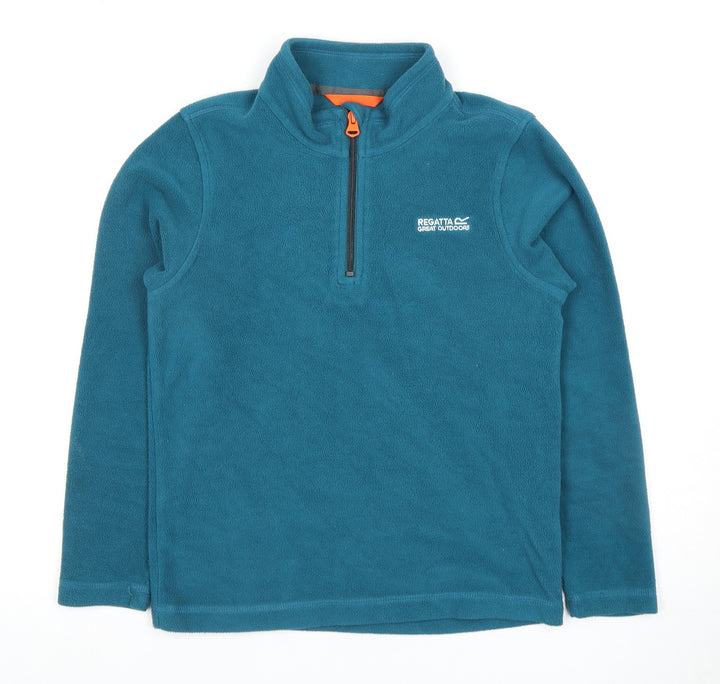 Regatta Girls' Blue 1/2 Zip Outdoor Fleece Hoodie, 9-10 Years