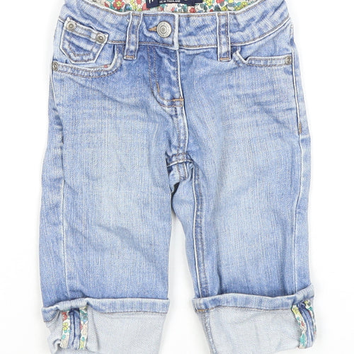 Mini Boden Girls Blue Jeans, Size 3 Years, Light Wash