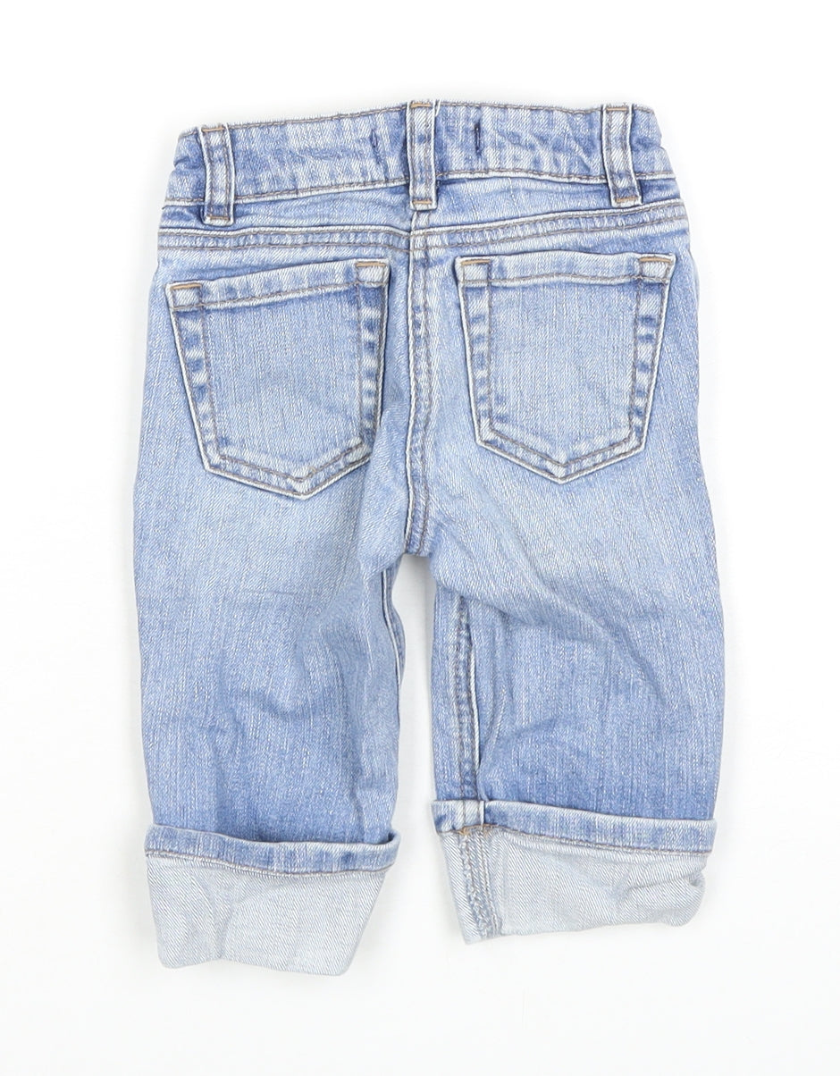 Mini Boden Girls Blue Jeans, Size 3 Years, Light Wash