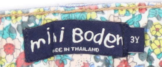 Mini Boden Girls Blue Jeans, Size 3 Years, Light Wash