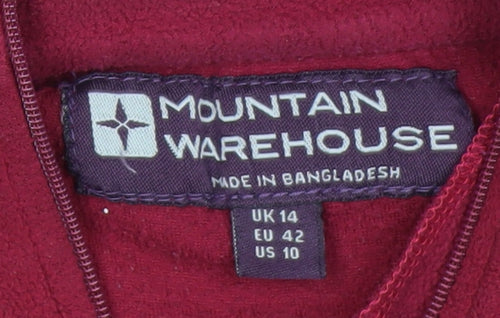 Mountain Warehouse Women's Red Fleece Pullover, Size 14