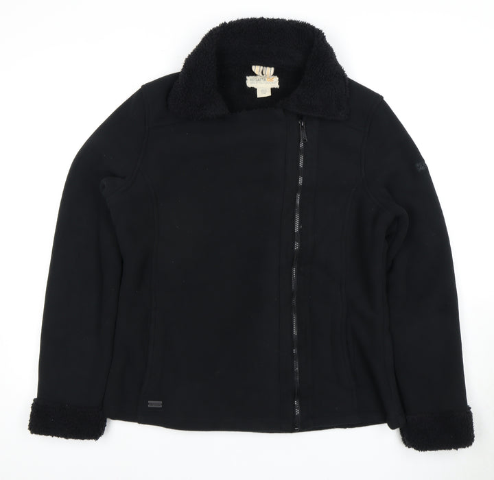 Regatta Women's Black Fleece Jacket Size 14 Winter Warm