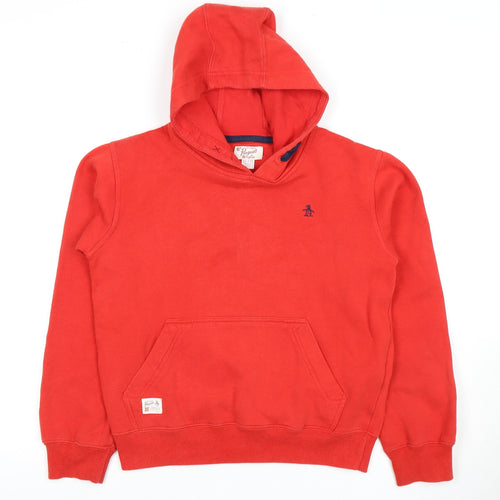 Original Penguin Boys Red Pullover Hoodie, 12-13 Years