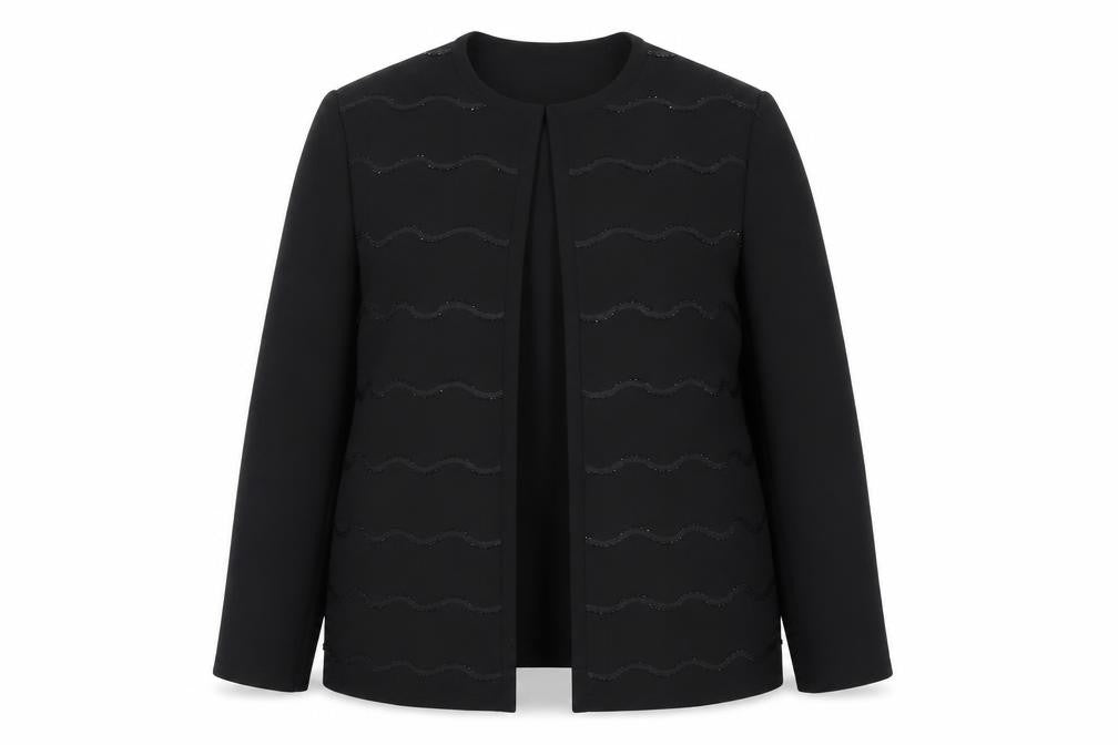 Front view of Easttex Women’s Black Blazer, size UK 14, Formal