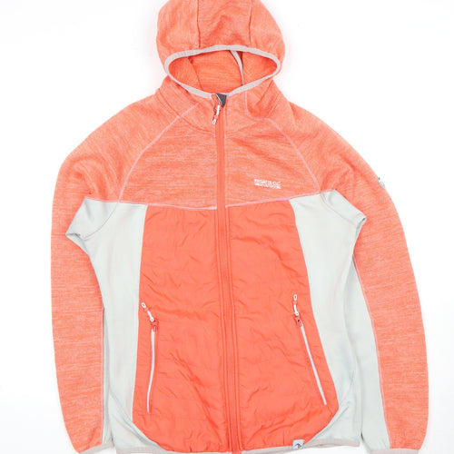 Regatta Women's Orange Puffer Jacket Size 12 Casual Hooded