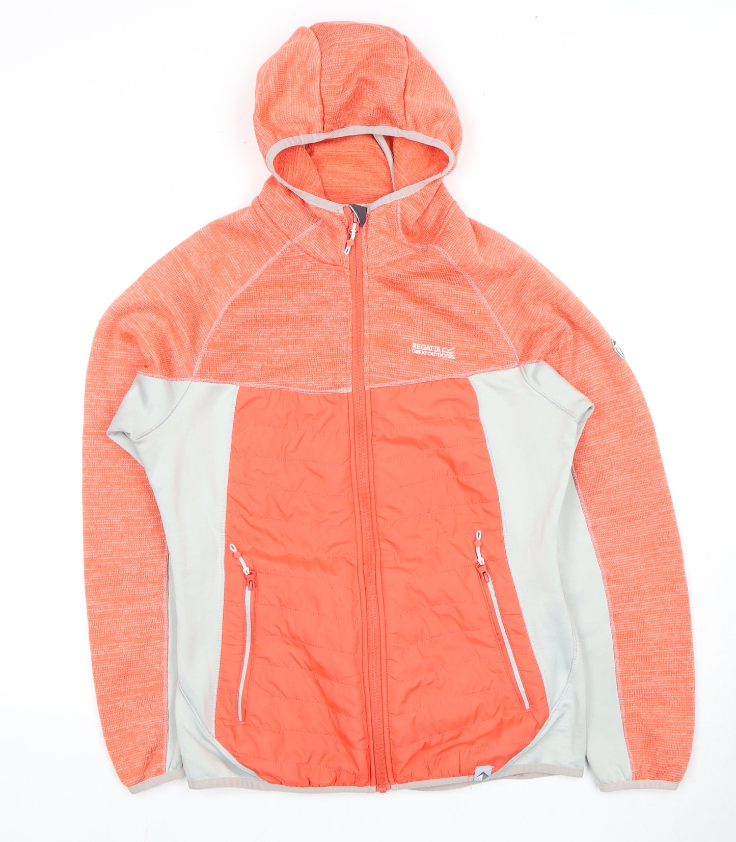 Regatta Women's Orange Puffer Jacket Size 12 Casual Hooded