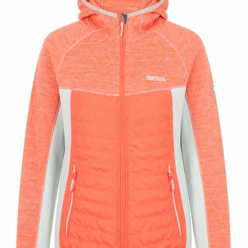 Regatta Women's Orange Puffer Jacket Size 12 Casual Hooded