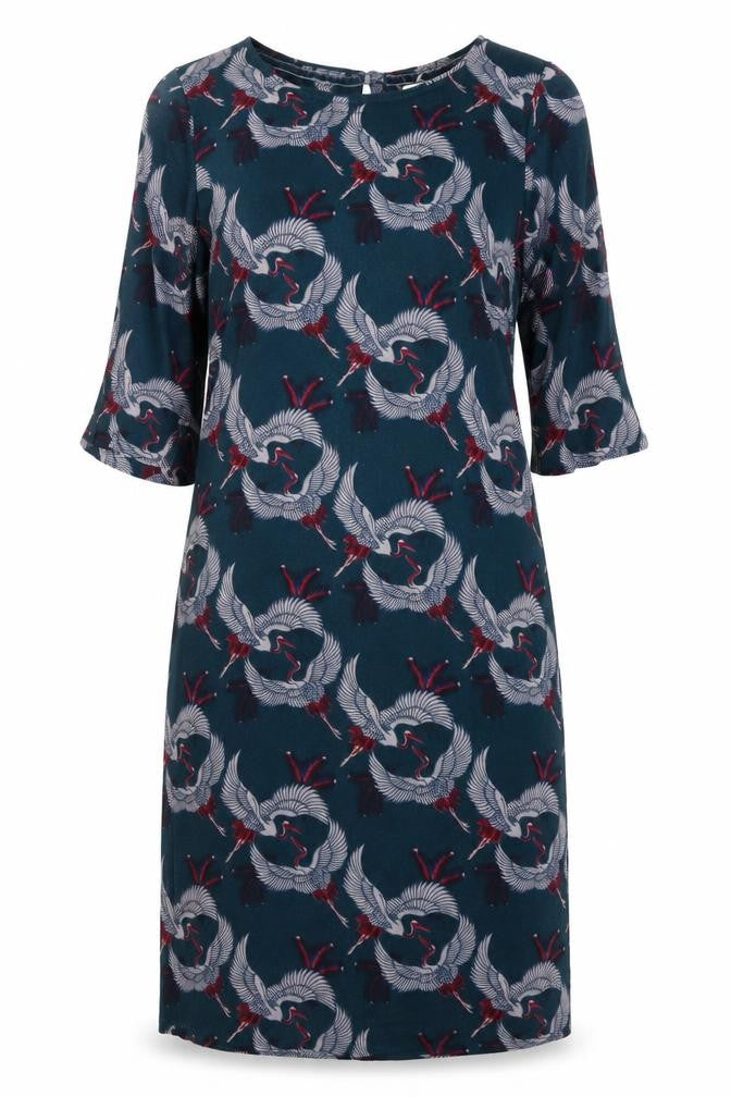 Front view of MaxStudio Women's Multicoloured Dress, size 10, 3/4 Sleeve