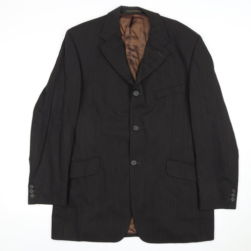 Jeff Banks Men's Black Wool Blazer Jacket Size 42R