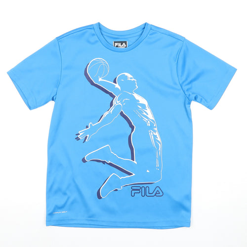 FILA Boys Blue Graphic T-Shirt 12 Years Sports Style