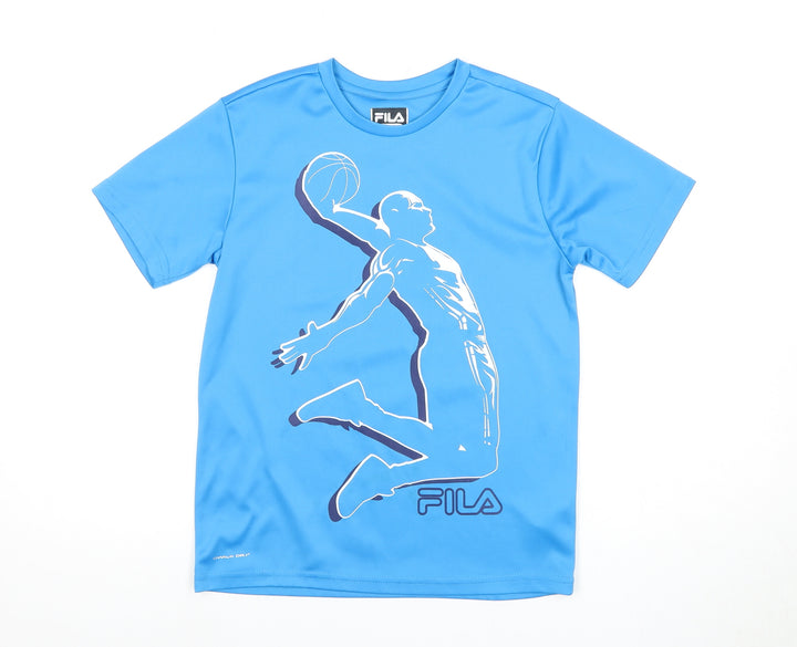 FILA Boys Blue Graphic T-Shirt 12 Years Sports Style