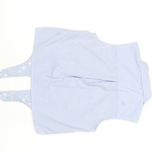 Jasper Conran Girls Blue Striped Embroidered Sleeveless Shirt