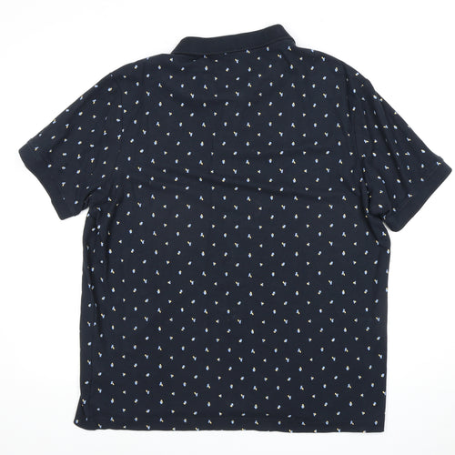 Farah Men's Blue XL Polo Shirt Modern Fit Logo