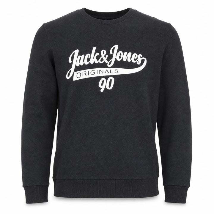 Jack & Jones Men's Black Graphic Pullover Sweatshirt S