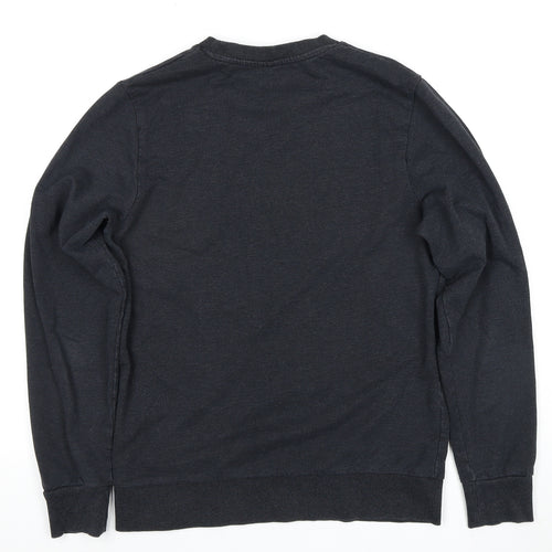 Jack & Jones Men's Black Graphic Pullover Sweatshirt S