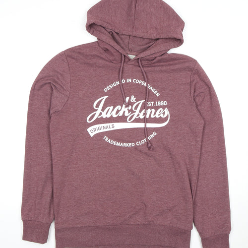Jack & Jones Men's Purple Pullover Hoodie S