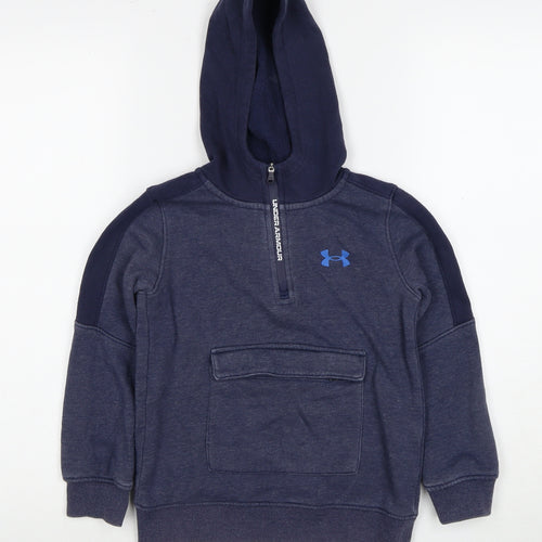 Under Armour Boys Blue Hoodie, Zip, 5-6 Years, Sports Style