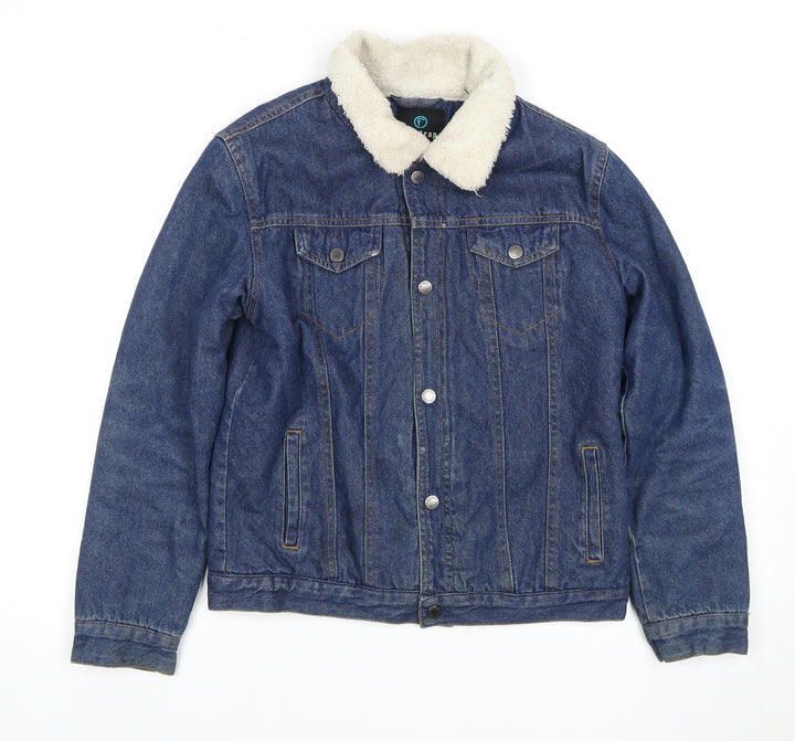 Firetrap Girls Blue Denim Jacket Size 11-12 Lined Casual