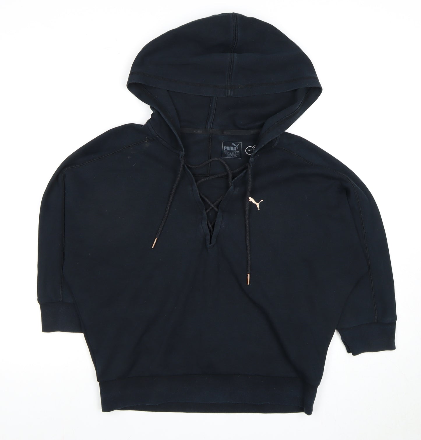 Puma Women's Black Hoodie UK Size 12 with Logo