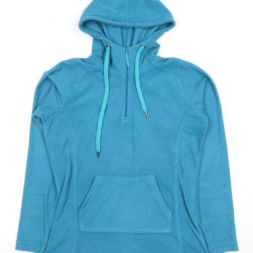 Mountain Warehouse Women's Blue Hoodie Size 10 Fleece