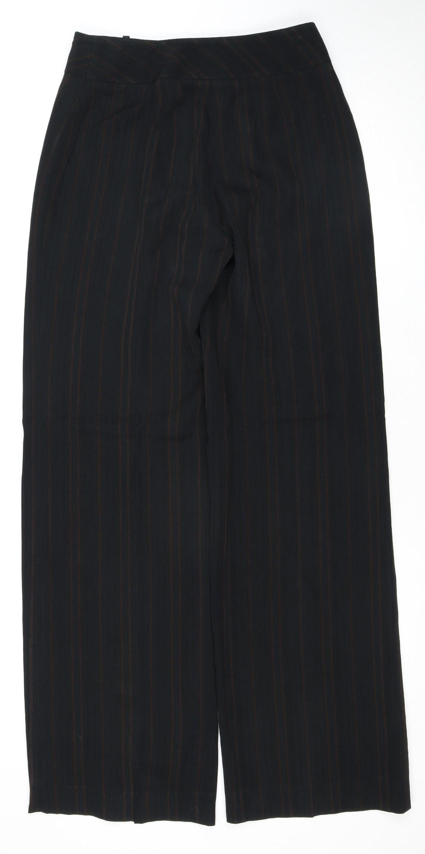 Jasper Conran Women's Black Striped Trousers Size 8