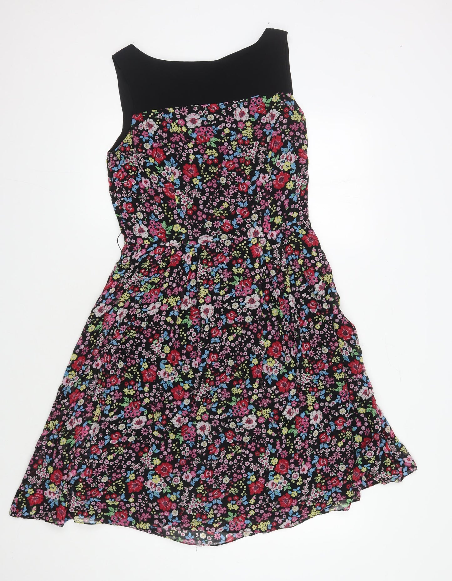 Laura Ashley Women's Floral Silk Dress, Size 12, Fit & Flare