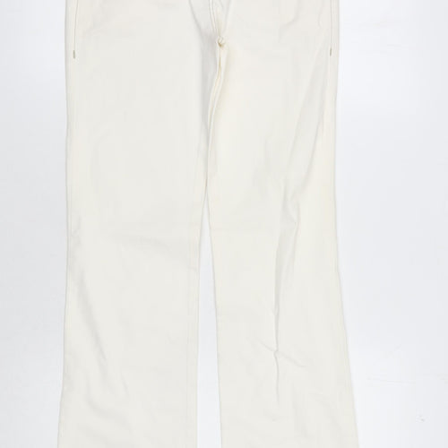 Hugo Boss Women's Ivory Straight Trousers Size 28